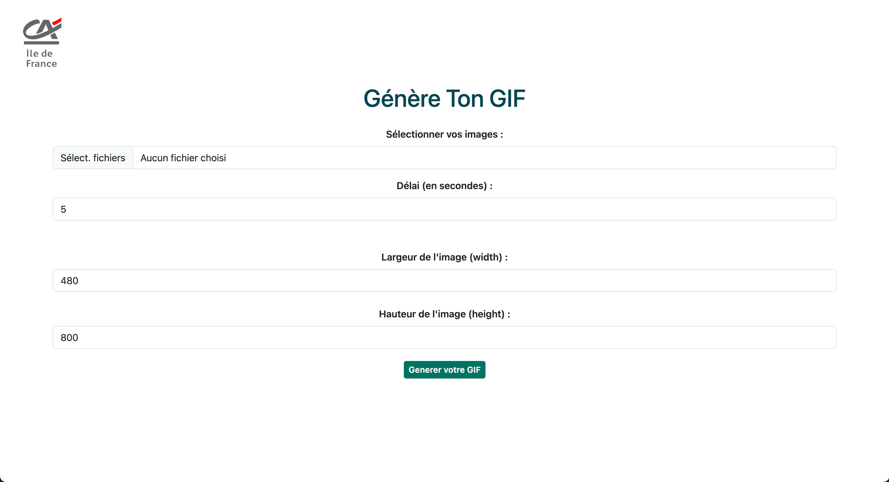 Générateur de GIF personnalisé