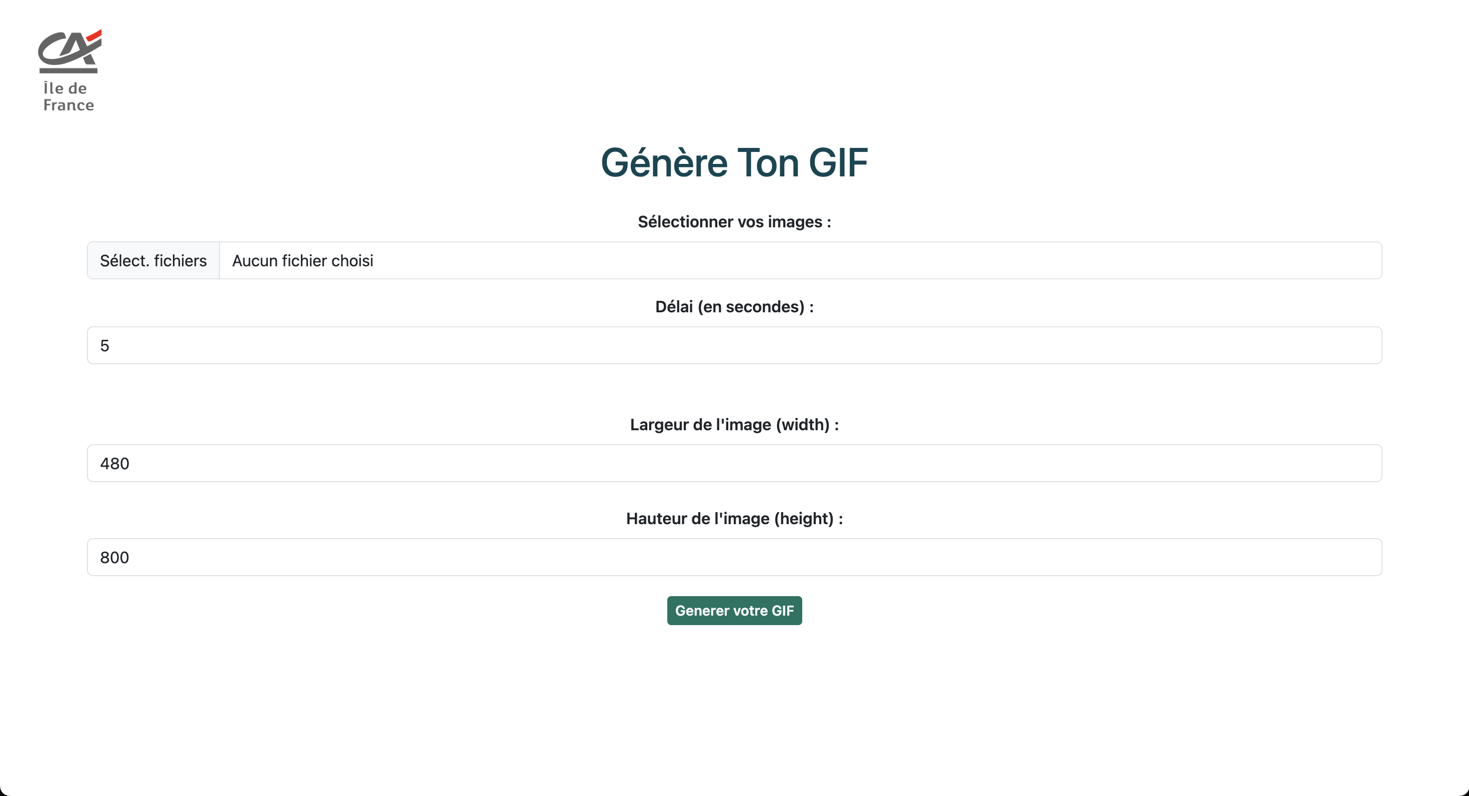 Générateur de GIF personnalisé